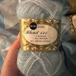 Vintage Sears blend 131 Light Blue Yarn